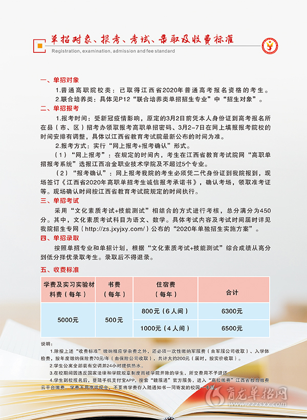 2020年江西冶金職業技術學院單招招生專業計劃